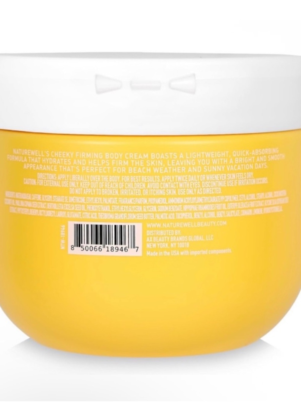 NatureWell Cheeky Firming Body Cream, 12 oz moisturizing cream - Picture 2 of 3